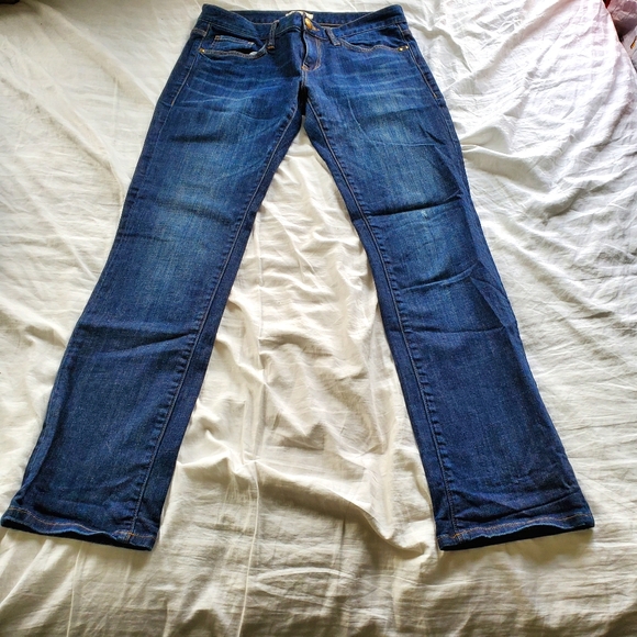 CAbi Denim - CAbi Big Button Straight Leg Dark Wash Jeans 8